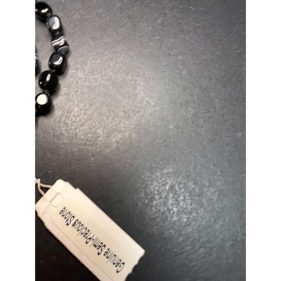 NEW Botswana agate 44 inch necklace with sterling silver clasp - Picture 9 of 12